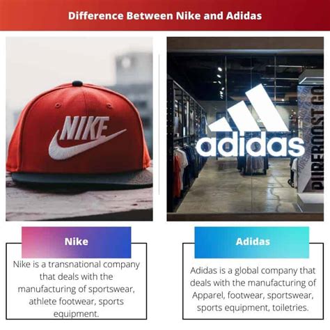 difference between adidas and nike